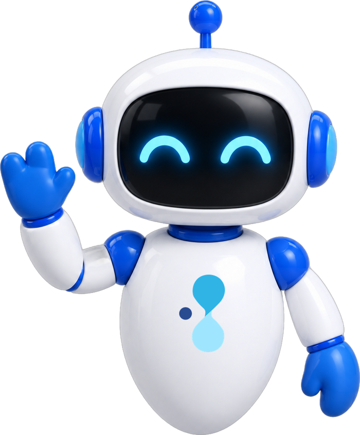 Robot Moska AI melambaikan tangan
